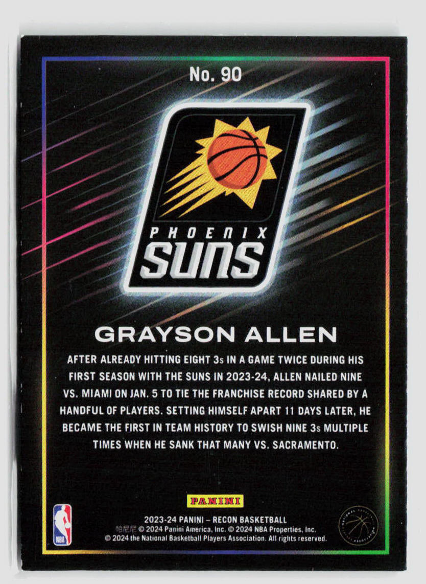 2023-24 Panini Recon Grayson Allen Blue Shimmer FOTL 1/8 #90