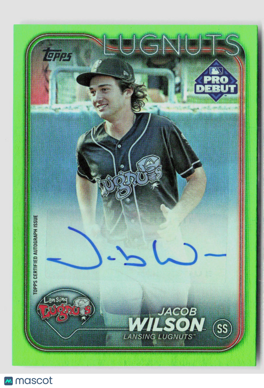 2024 Topps Pro Debut Jacob Wilson Green Auto 41/99 SS #PD-40