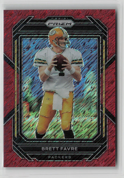 2022 Panini Prizm Brett Favre Red Shimmer FOTL 31/35 #111