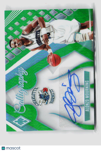 2023 Panini Phoenix Alonzo Mourning Calligraphy Green Auto 5/5 CG-AZM