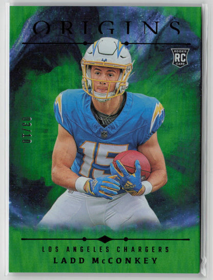 2024 Panini Origins Ladd McConkey 03/10 Neon Green #139