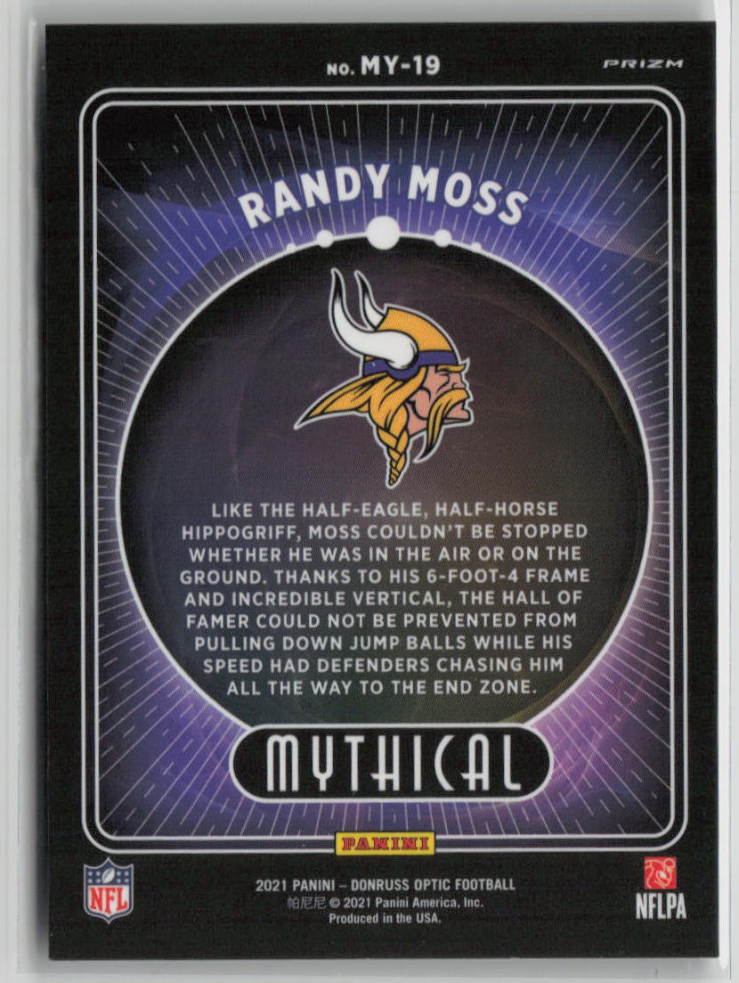 2021 Panini Donruss Optic Football Randy Moss Mythical #MY-19