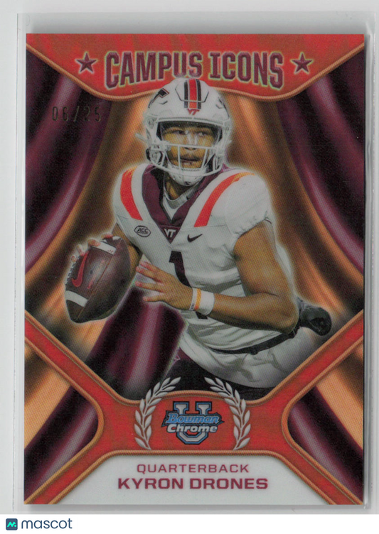 2024 Bowman U Chrome Campus Icons Kyron Drones Orange 06/25 #CI-19