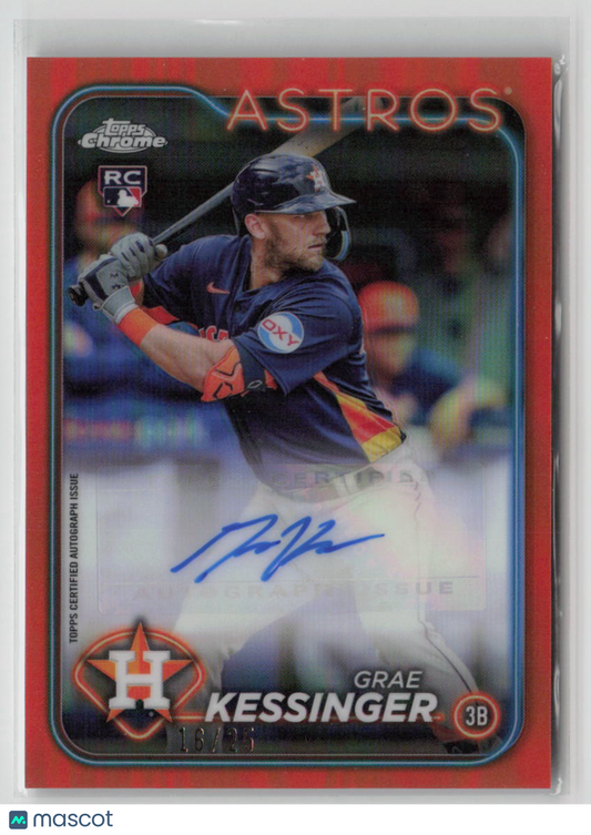 2024 Topps Chrome Grae Kessinger Orange Refractor Rookie Auto 16/25