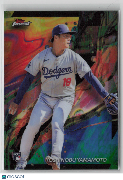 2024 Topps Finest Yoshinobu Yamamoto Rookie Oil Spill #50