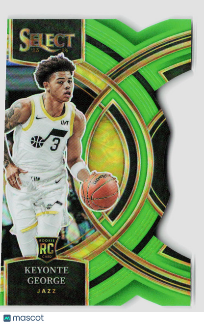 2023-24 Panini Select Keyonte George Neon Green Die Cut Rookie 09/75 #109