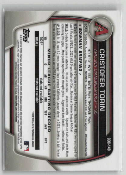 2023 Bowman Chrome Cristofer Torin 11/25 Orange #BDC-148