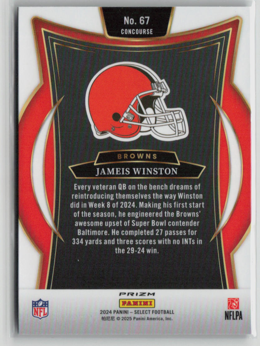2024 Panini Select Prizm Jameis Winston Zebra #67