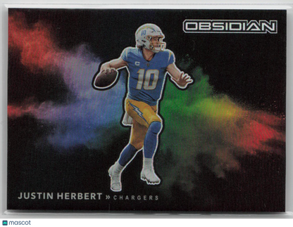 2022 Panini Obsidian Justin Herbert Color Blast #CBB-JHE