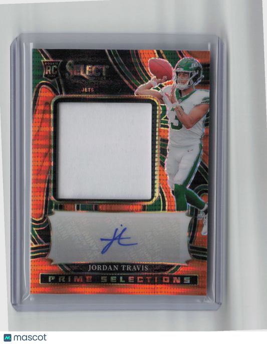 2024 Panini Select Jordan Travis Orange Pulsar 14/35 Rookie Patch Auto #PSPS-JTS
