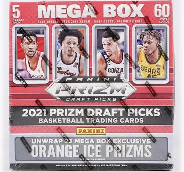 2021-2022 Panini Prizm Draft Picks Basketball Mega Box (Orange Ice Prizms)