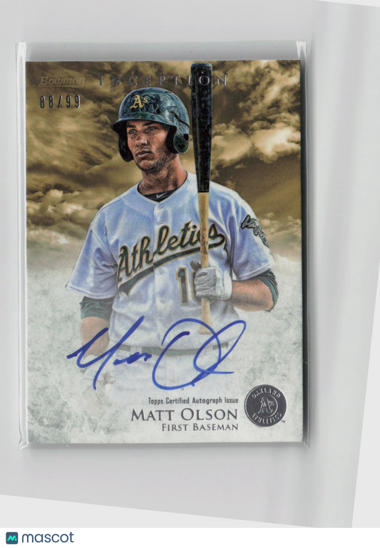 2013 Topps Bowman Inception Matt Olson Autograph 88/99 #PA-MO