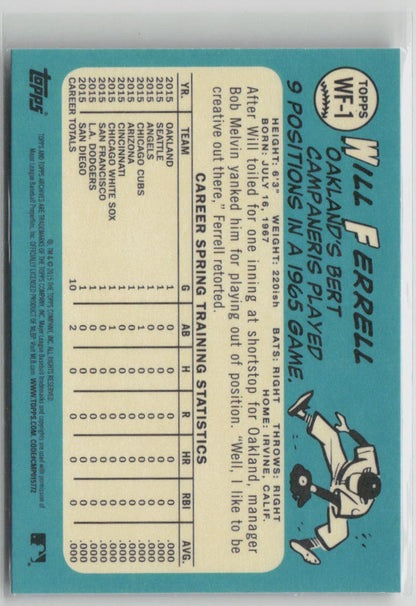 2015 Topps Will Ferrell #WF-1