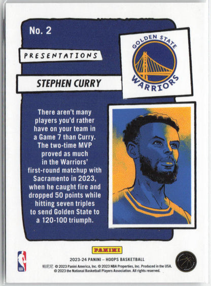 2023 Panini Hoops Stephen Curry Presentations Case Hit #2