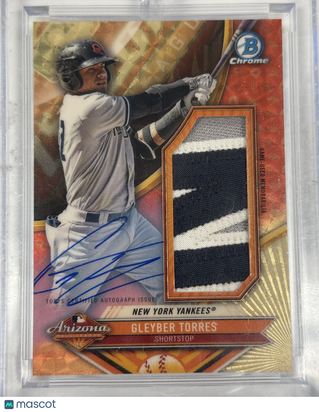 2016 Arizona Fall League Gleyber Torres Patch Auto 1/1 #AFLAR-GT