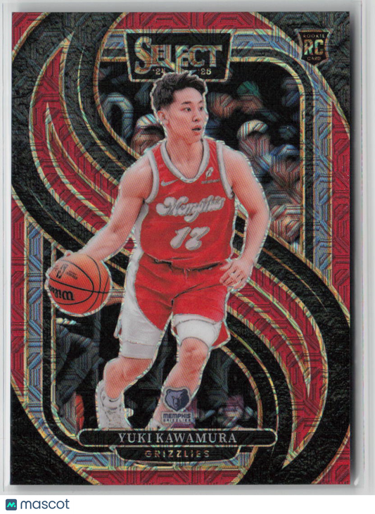 2024-25 Panini Select Prizm Premier Level Yuki Kawamura Red Mojo RC 03/20 #168