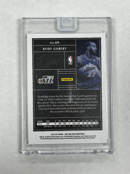 2019-20 Panini One Rudy Gobert Green Foil 2/5 #69
