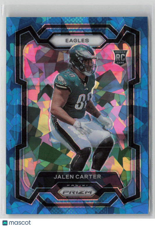 2023 Panini Prizm Football Jalen Carter Rookie Blue Ice 01/99 #381
