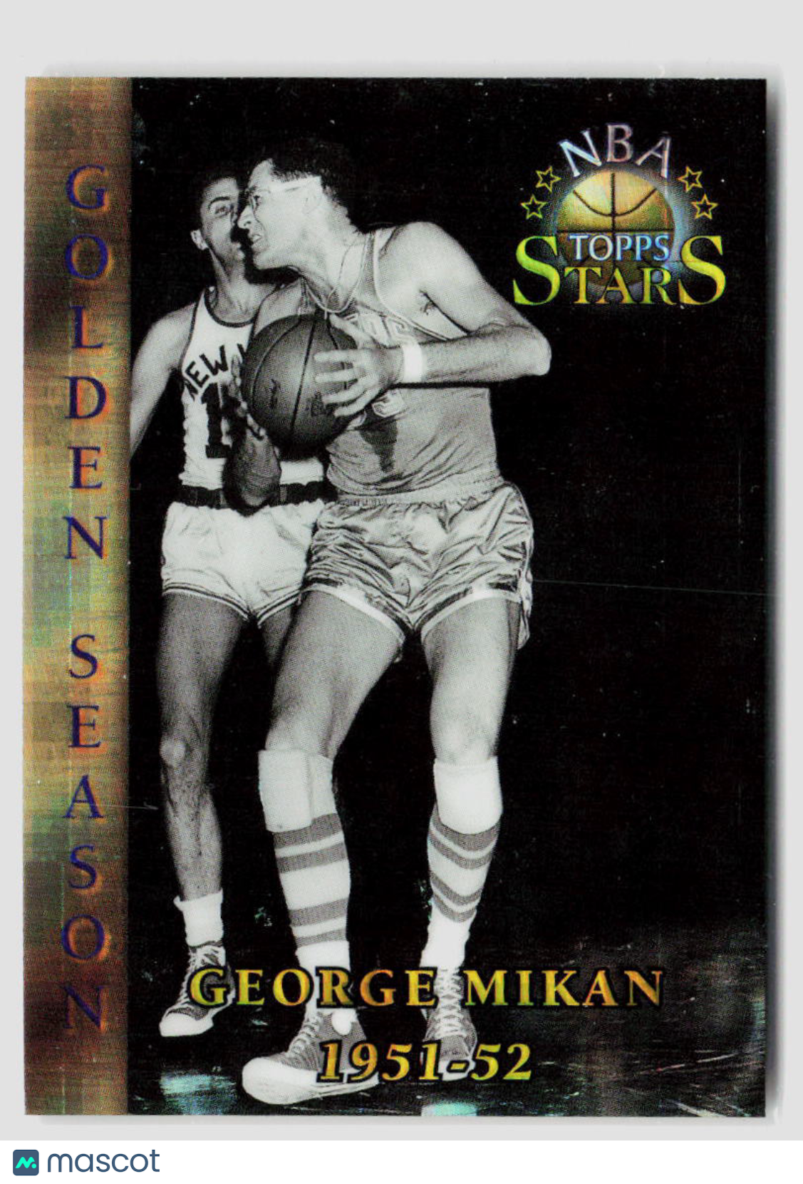 1996 Topps NBA Stars George Mikan Atomic Refractor Golden Season #80