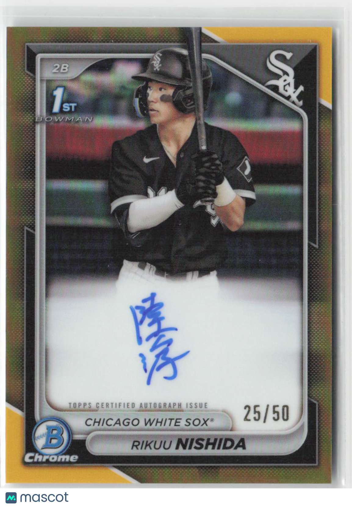 2024 Bowman Rikuu Nishida 1st Bowman Gold Auto #25/50 #2B