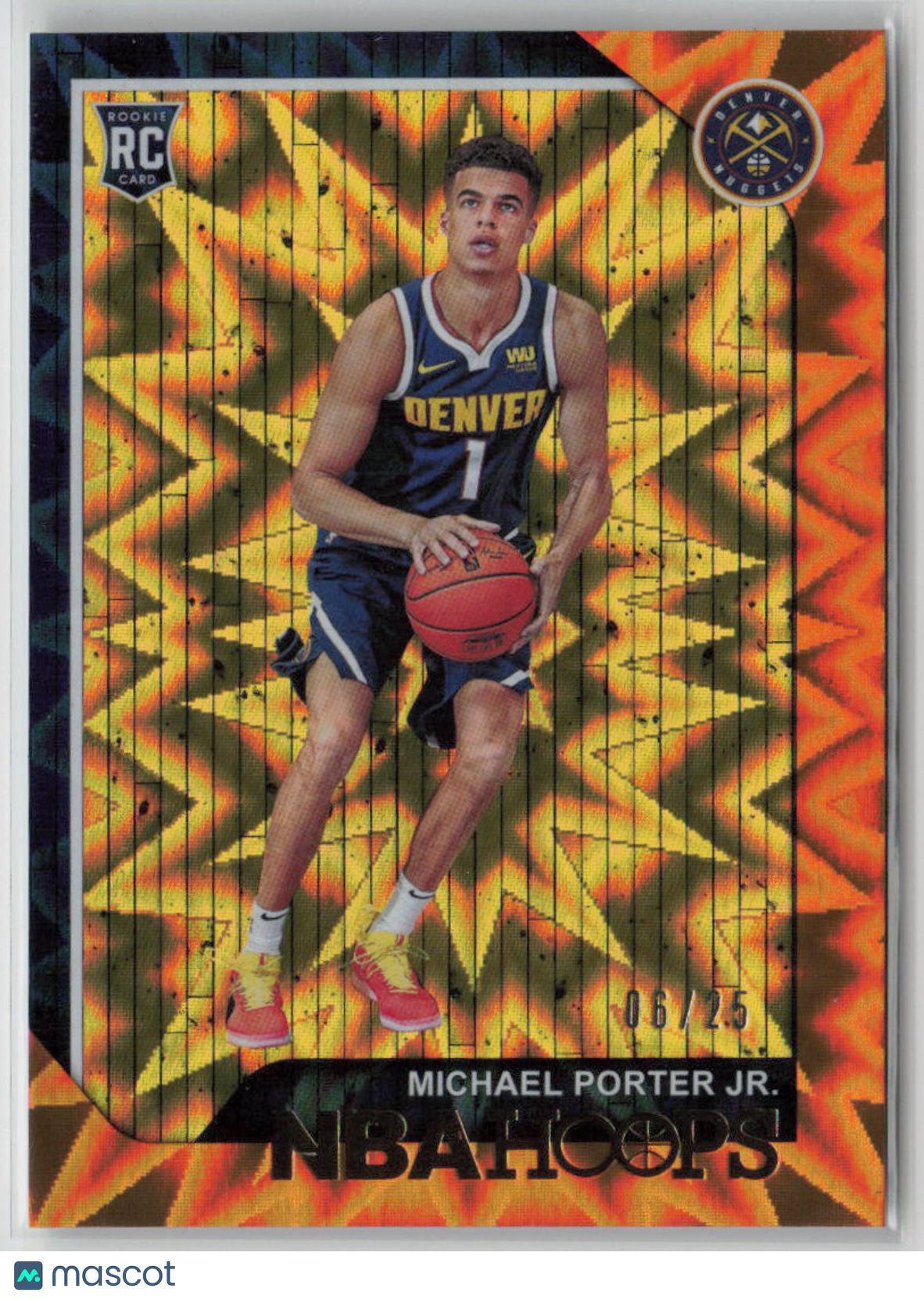 2018-19 Panini NBA Hoops Michael Porter Jr. Rookie Orange Explosive 06/25 #254