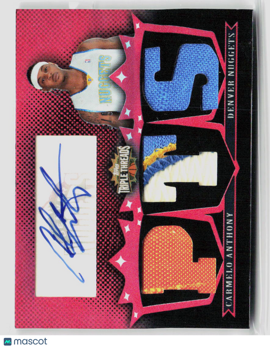 2007 Topps Triple Threads Carmelo Anthony Patch Auto 3/9 #TTRA 105