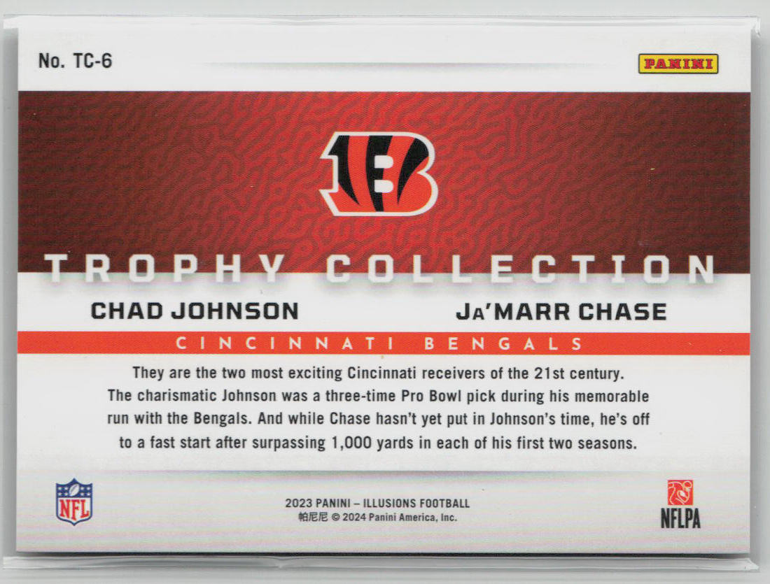 2023 Illusions Chad Johnson Ja'Marr Chase 06/10 Trophy Collection Gold #TC-6