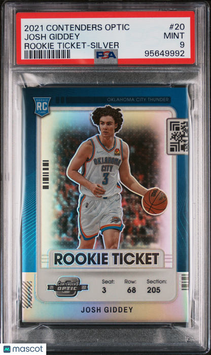 2021 Panini Contenders Josh Giddey Rookie Ticket Silver #20 PSA 9