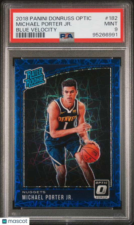 2018 Panini Donruss Optic Michael Porter JR. Blue Velocity #182 PSA 9