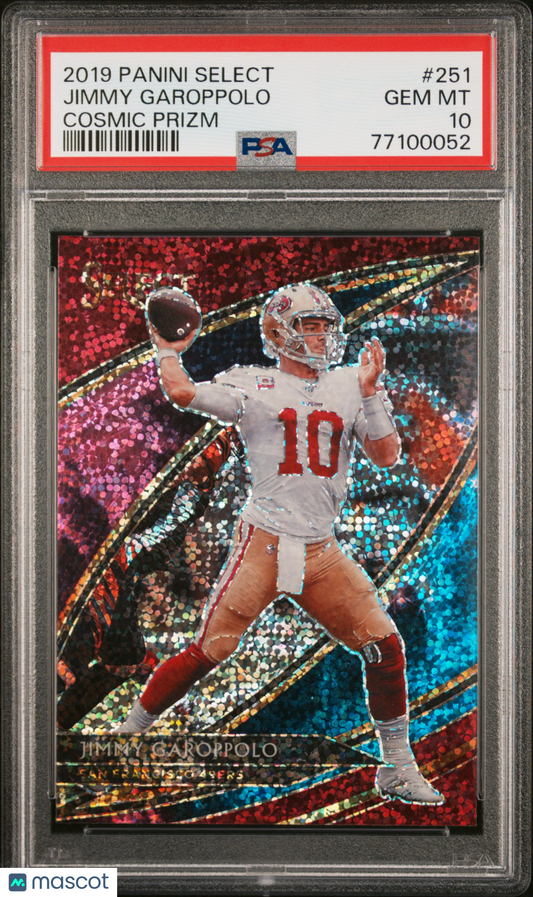 2019 Panini Select Jimmy Garoppolo Cosmic Prizm #251 PSA 10