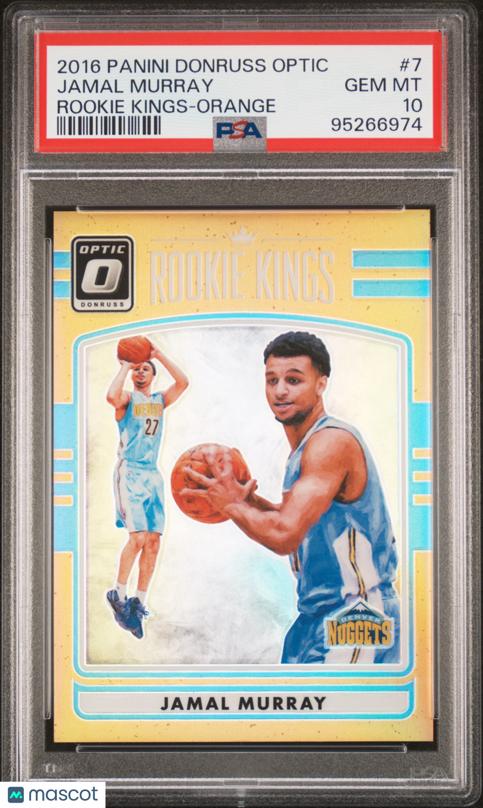 2016 Panini Donruss Optic Jamal Murray Rookie Kings Orange 052/199 #7 PSA 10