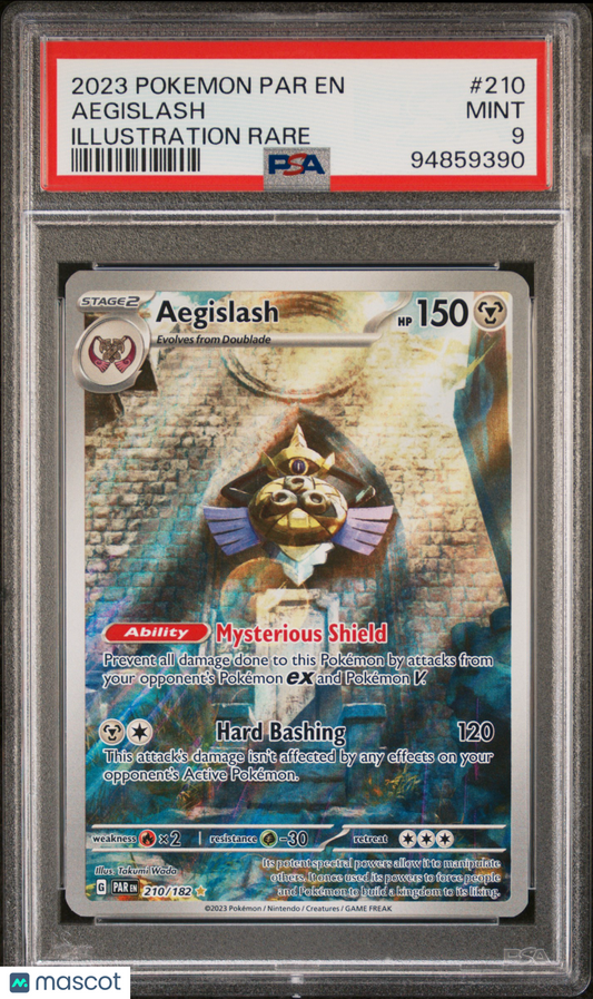 2023 Pokemon TCG Aegislash Paradox Rift 210/182 Illustration Rare PSA 9