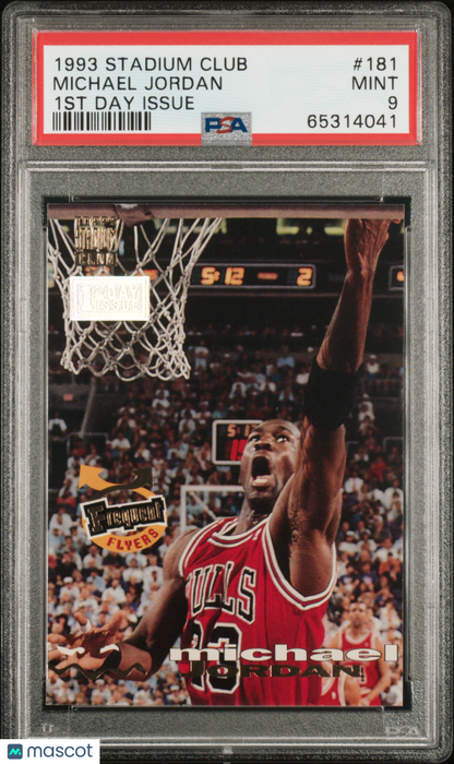 1993 Stadium Club 1ST Day Issue Michael Jordan #181 PSA 9