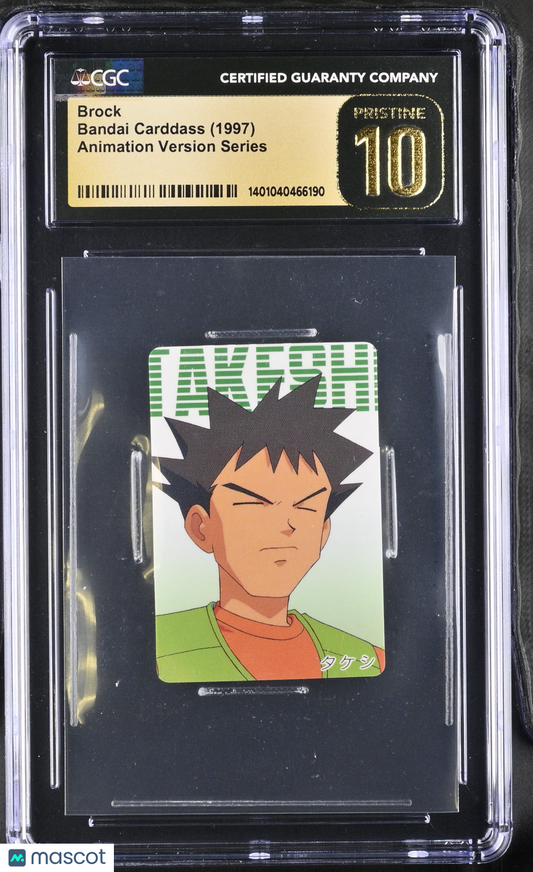 1997 Pokémon Carddass Brock Animation Version Series Japanese CGC 10 POP 3