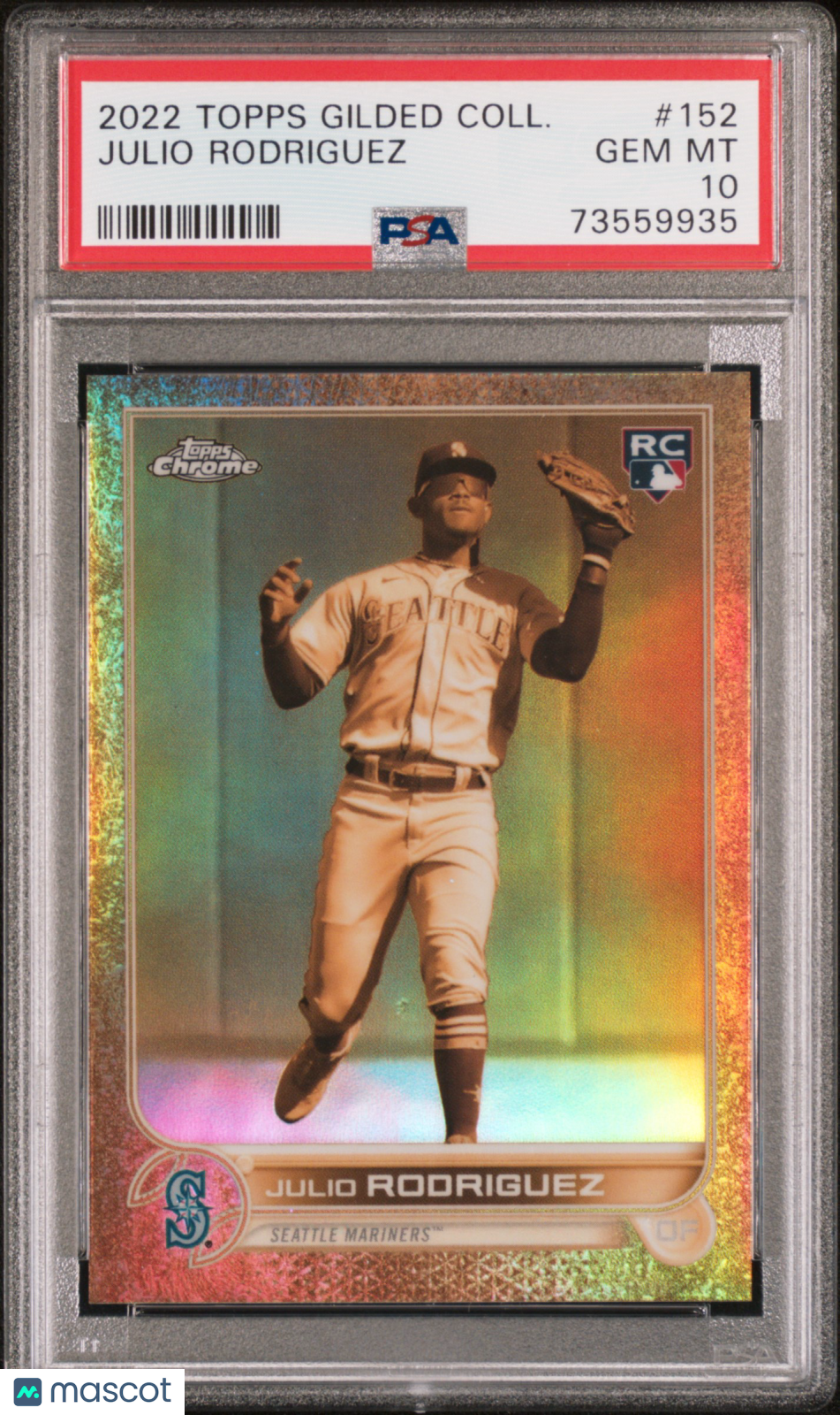 2022 Topps Gilded Collection Julio Rodriguez #152 PSA 10 Rookie RC