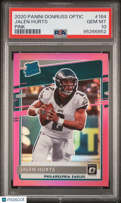 2020 Panini Donruss Optic Jalen Hurts Pink #164 PSA 10