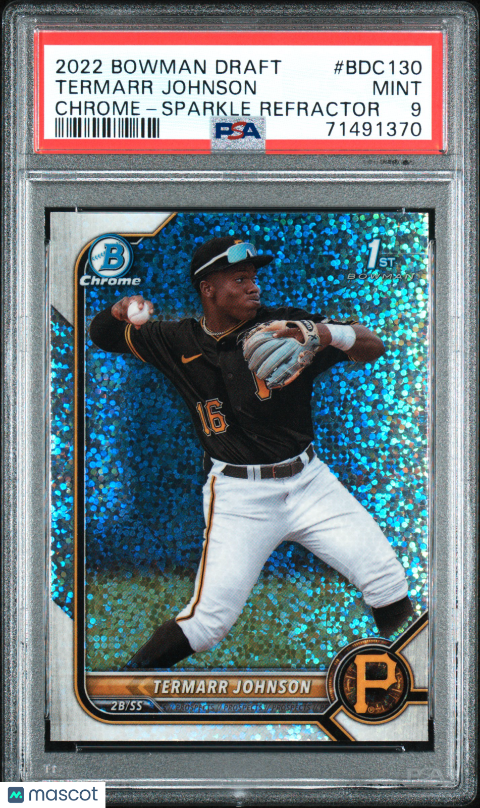 2022 Bowman Draft Termarr Johnson Chrome Sparkle Refractor #BDC130 PSA 9