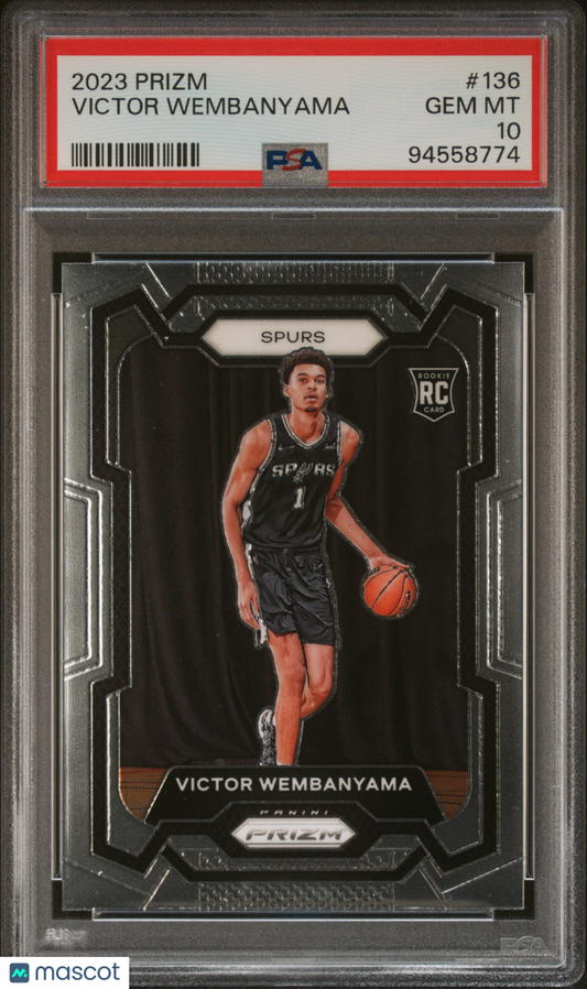 2023 Panini Prizm Victor Wembanyama Rookie RC #136 PSA 10