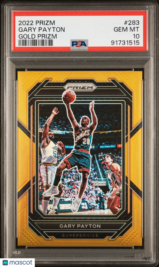 2022 Panini Prizm Gary Payton Gold Prizm /10 #283 PSA 10