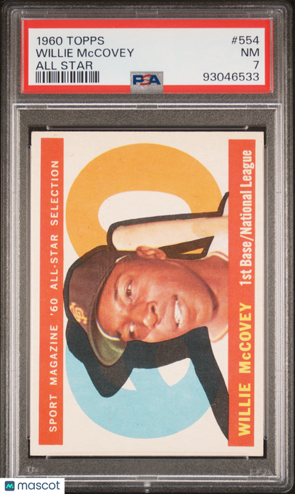 1960 Topps Willie Mccovey All Star #554 PSA 7