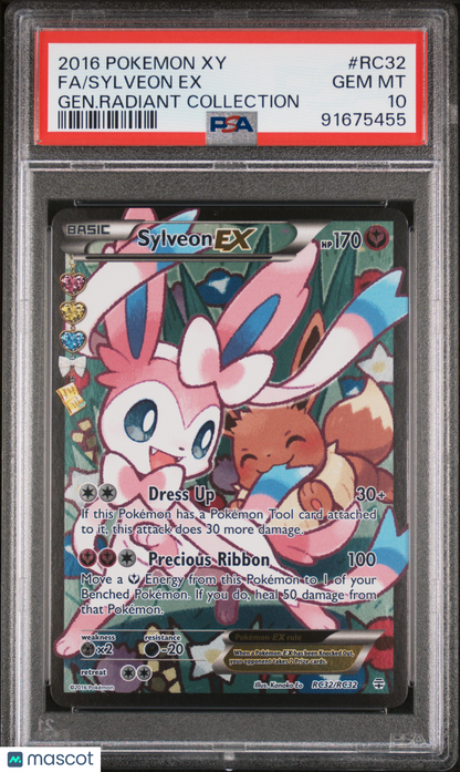 2016 Pokemon TCG Sylveon EX FA XY Generations Radiant Collection RC32/32 PSA 10