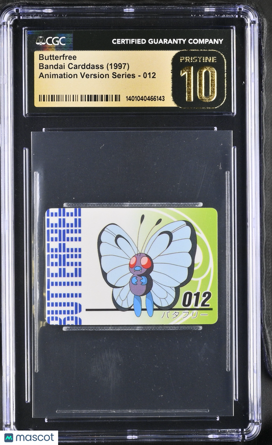 1997 Pokemon Carddass Butterfree Animation Version Series 012 Japanese CGC 10