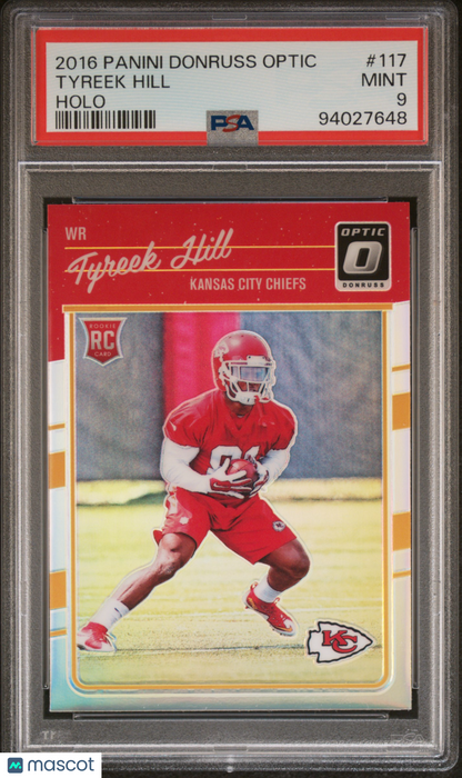 2016 Panini Donruss Optic Tyreek Hill Holo #117 PSA 9