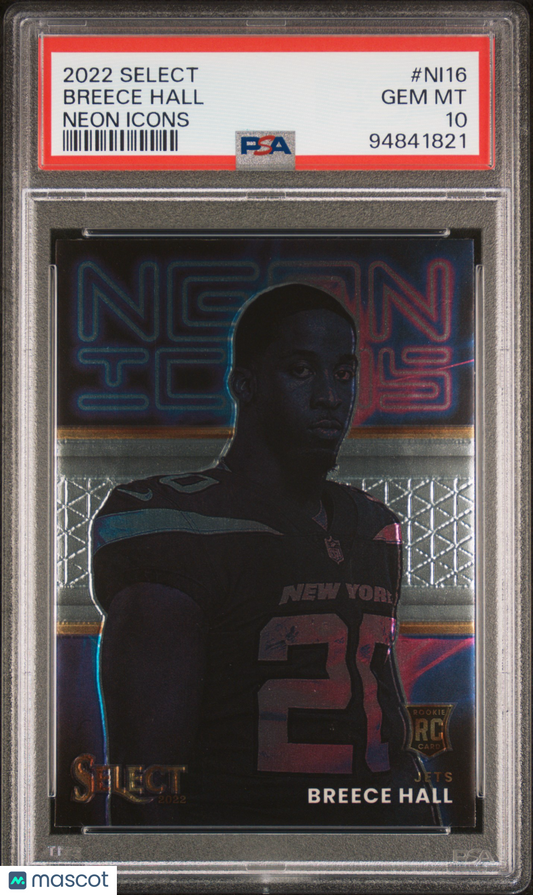 2022 Panini Select Neon Icons Breece Hall #NI16 PSA 10