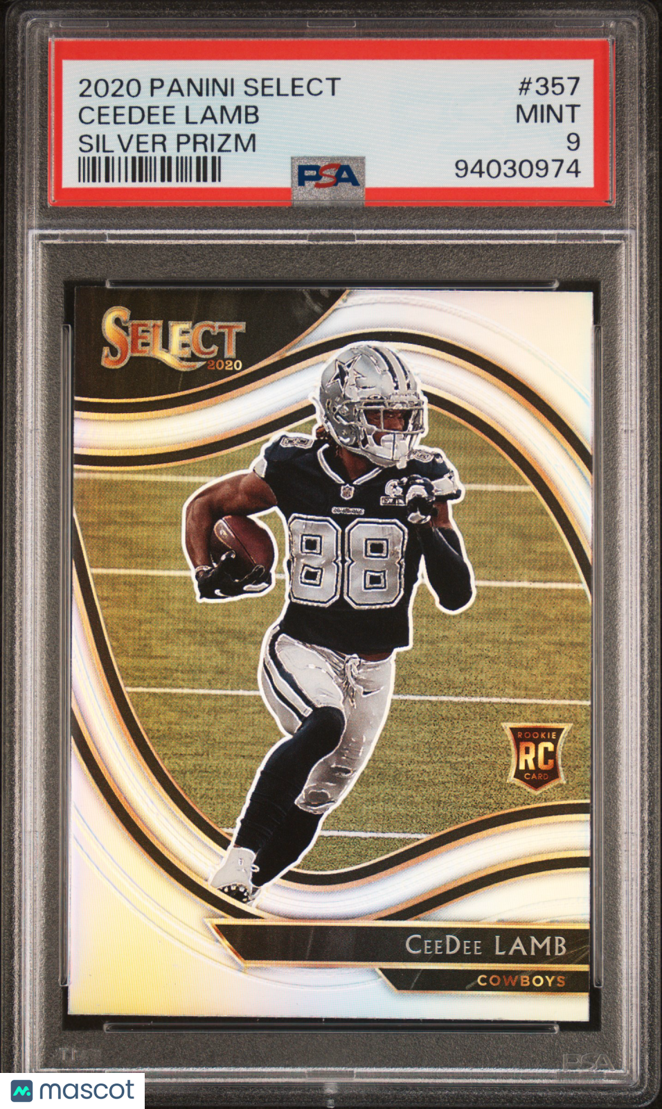 2020 Panini Select Ceedee Lamb Silver Prizm #357 PSA 9