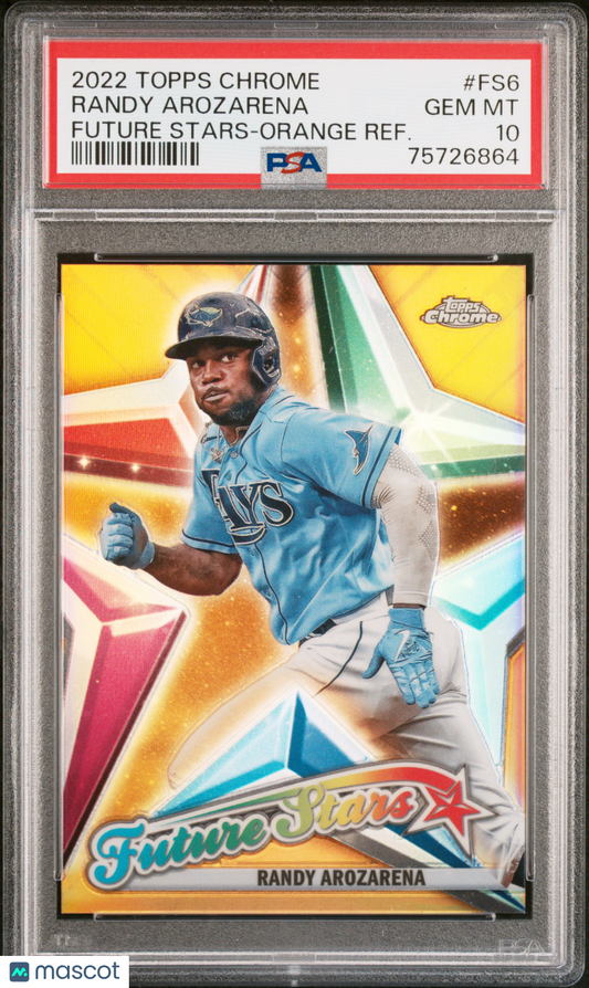 2022 Topps Chrome Randy Arozarena Future Stars Orange /25 #FS6 PSA 10