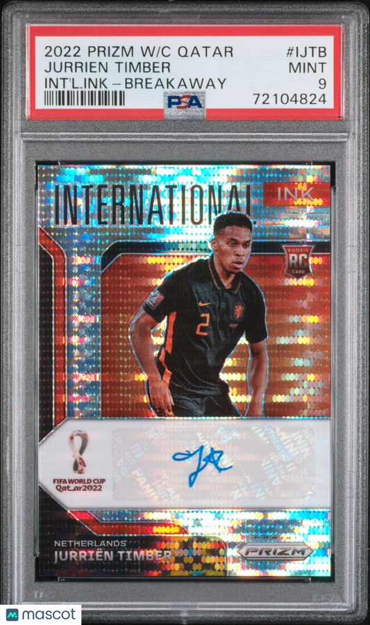 2022 Prizm Qatar International Ink Jurrien Timber Auto Pulsar #IJTB PSA 9