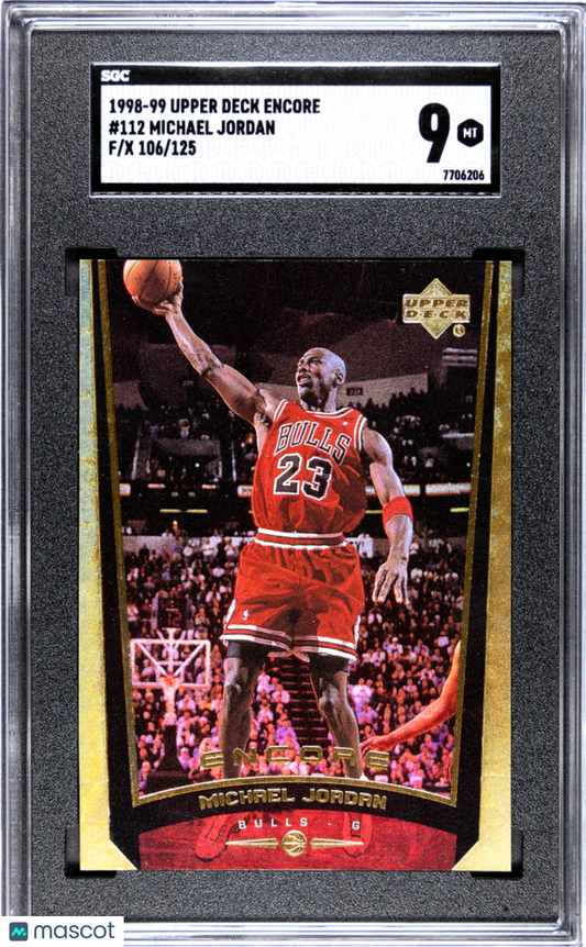 1998-99 Upper Deck Encore Michael Jordan FX Gold /125 #112 SGC 9