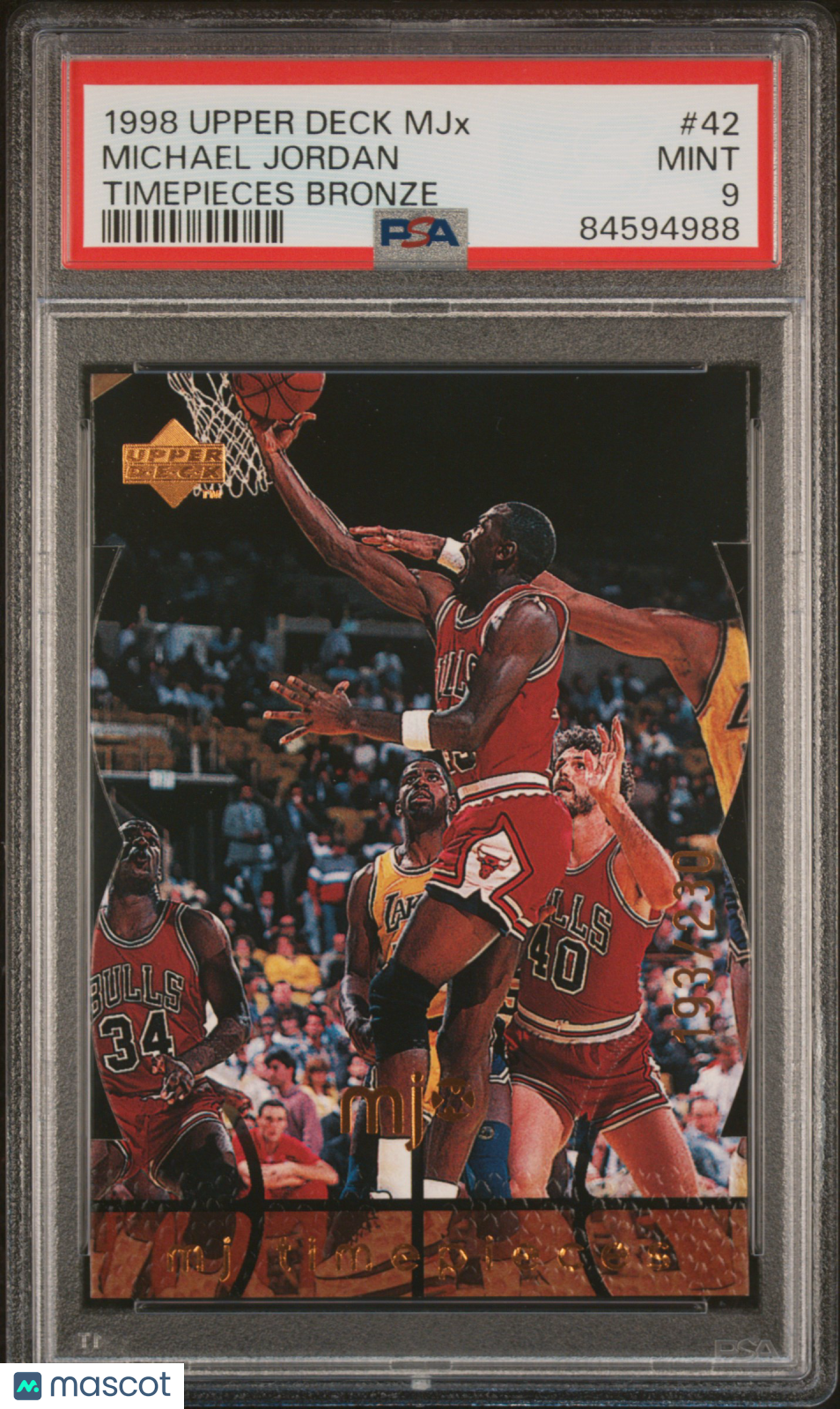 1998 Upper Deck MJX Michael Jordan Timepieces Bronze /250 #42 PSA 9