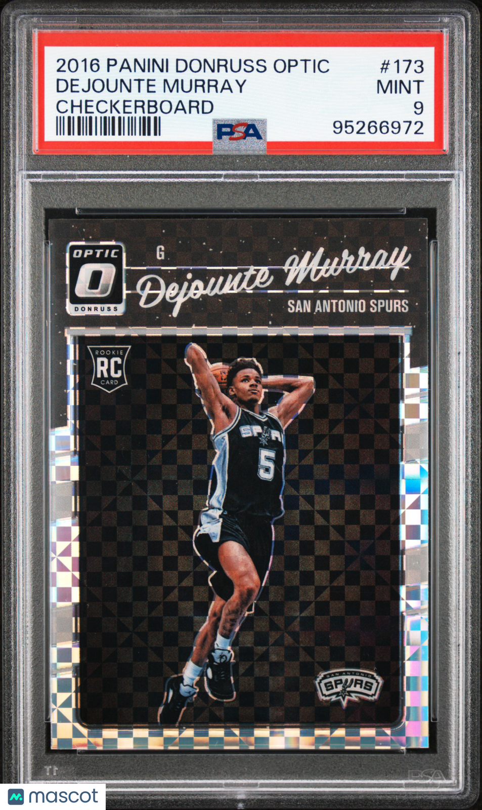 2016 Panini Donruss Optic Dejounte Murray Rookie Checkerboard #173 PSA 9
